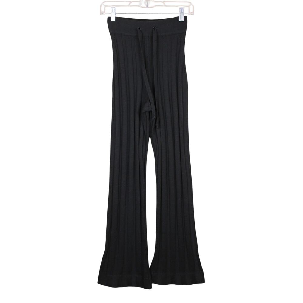 JLUXLABEL‎ Black Structured Stretchy Knit Pull On Flare Pants Bottoms Size XS